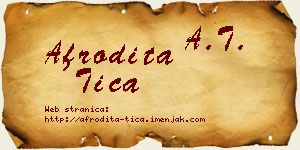 Afrodita Tica vizit kartica
